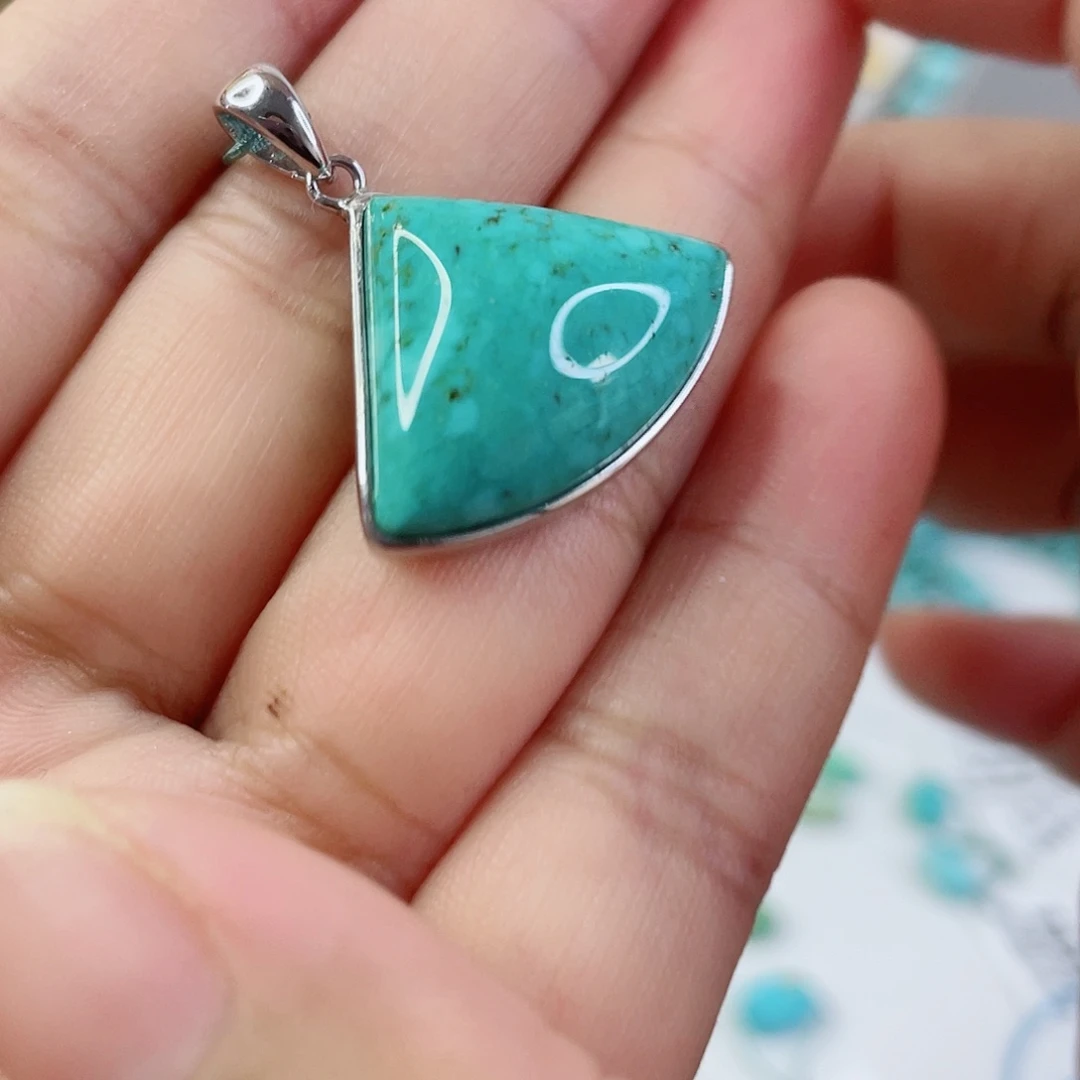 绿松石银S925镶嵌珠宝奇石