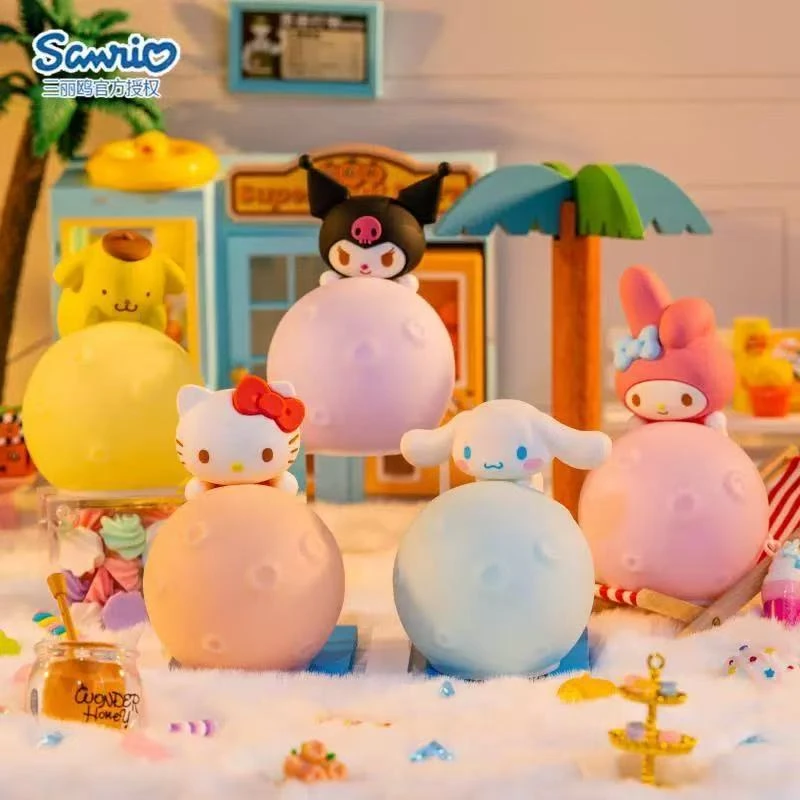 YoYo【拆盒】三丽鸥月球小夜灯摆件 系列潮玩盲盒代拆