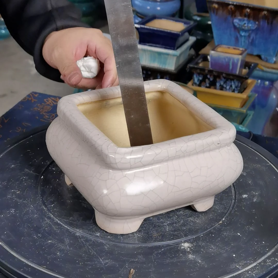 内口12深8石湾花盆默认微瑕