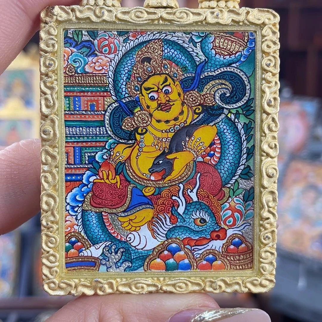 吊坠黄财神纯手绘