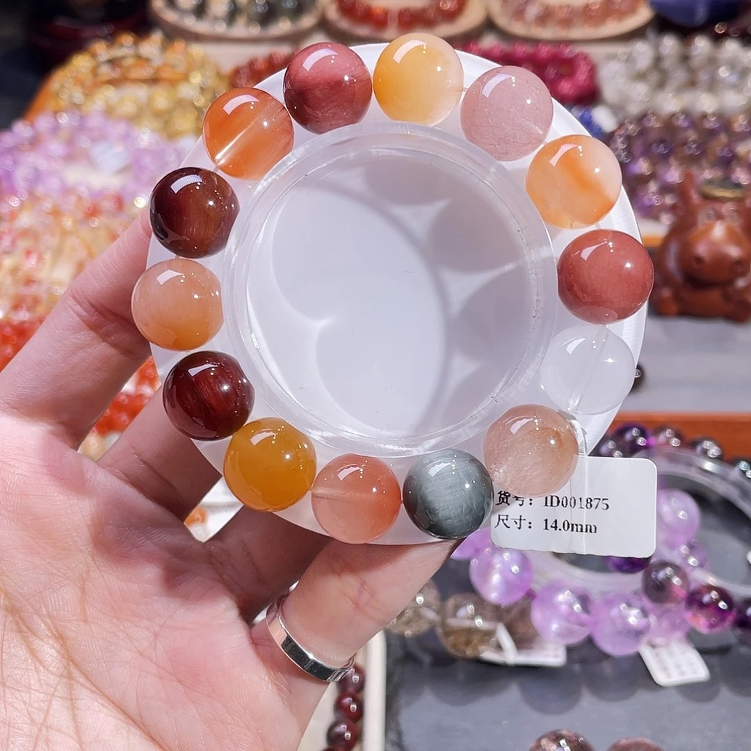 水晶未镶嵌手链粉彩兔毛14