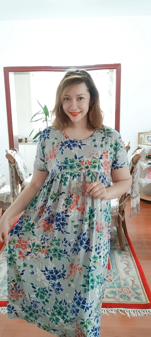 舒适凉爽宽松女睡衣裙子