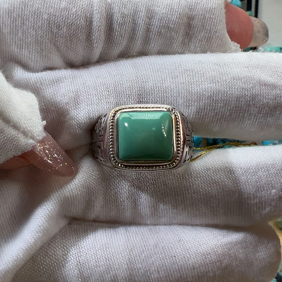 绿松石银S925镶嵌挂件