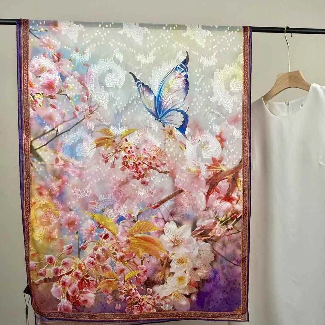 香云简花【彩蝶翩翩】J27丝巾