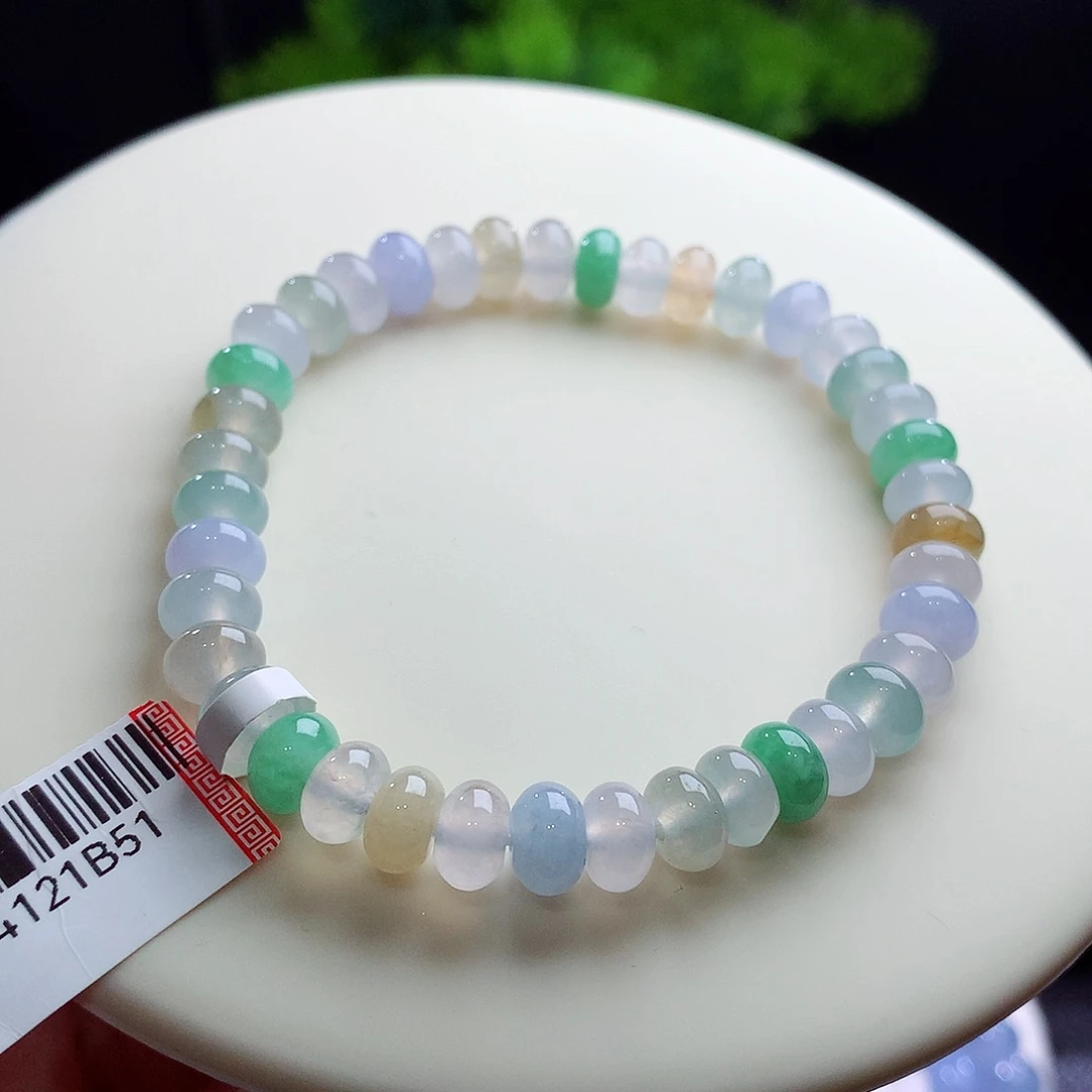 未镶嵌手串翡翠卡7+mm