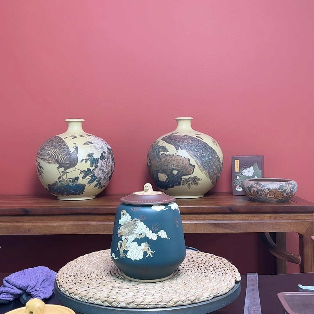 紫砂花盆平*紫砂茶叶罐