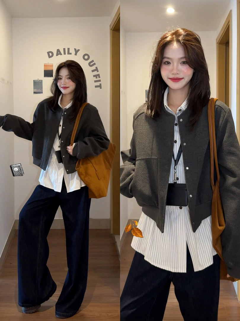 正肩棒球服短外套女款初春秋季2025新款夹克小香风韩系早秋天穿搭