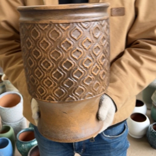 紫砂花盆高30口20————-