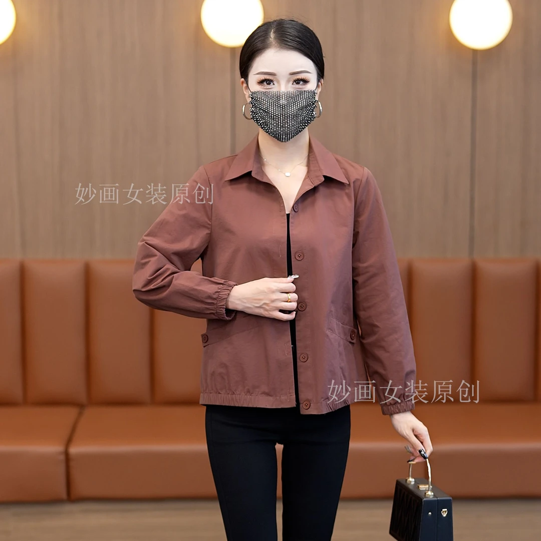 2025秋季新款女士短外套小个子休闲夹克上衣妈妈装洋气减龄女装