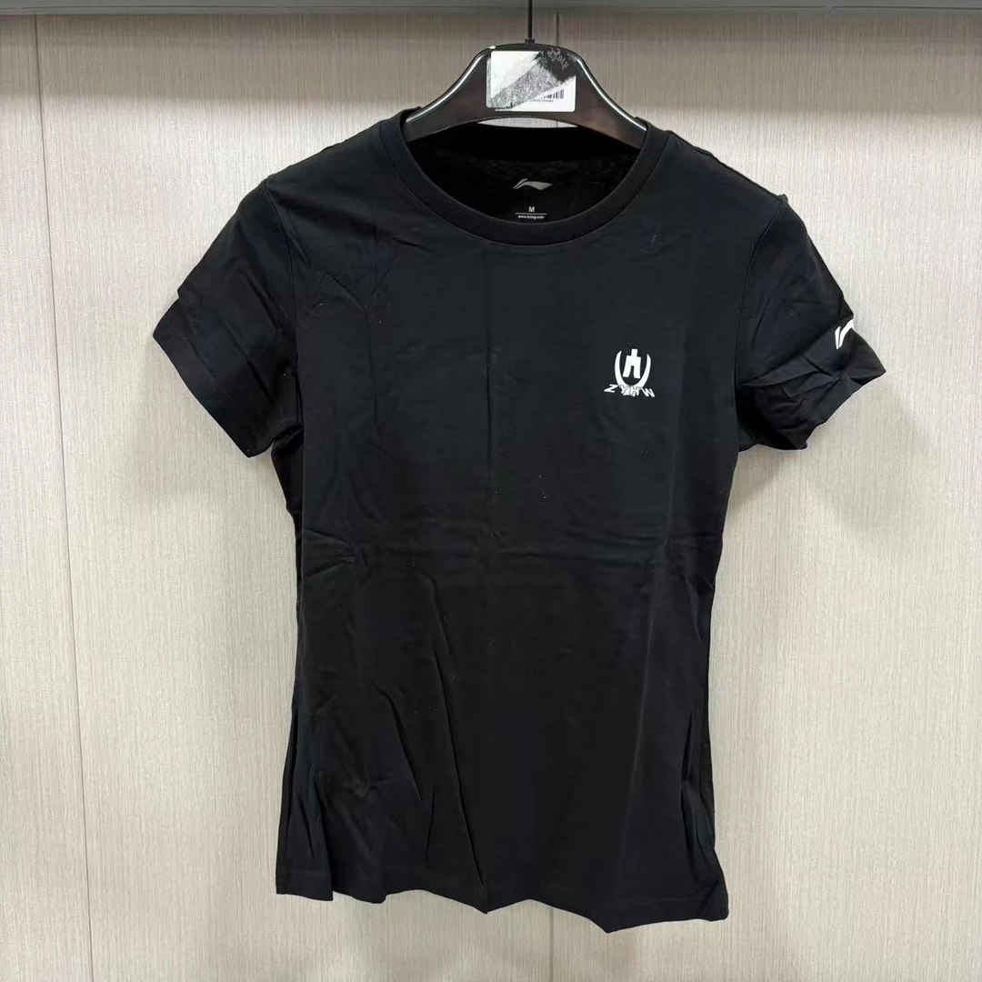 《B品以直播展示为主》李宁女休闲短袖透气吸汗舒适百搭上衣AHSN396