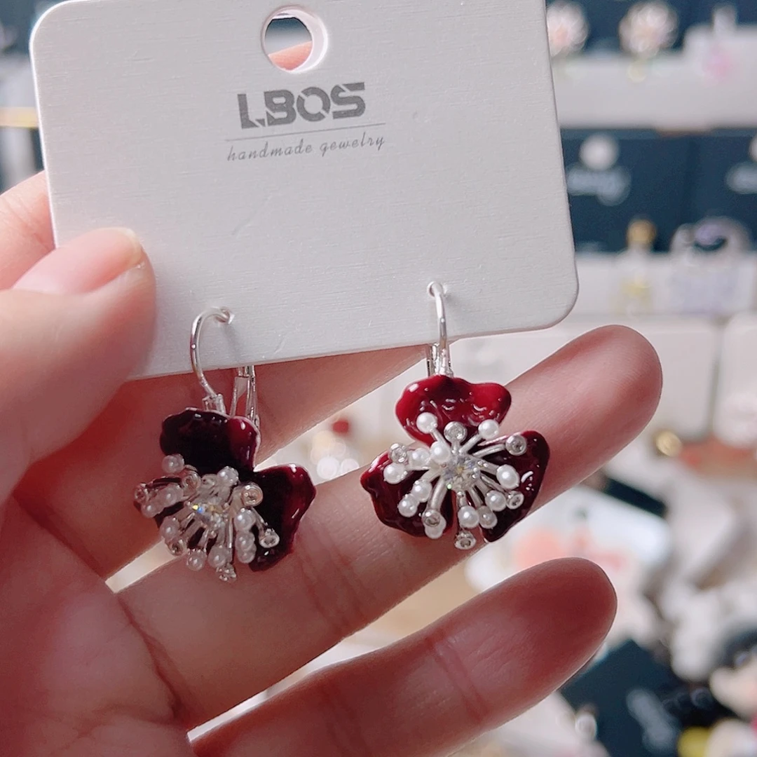 琉璃纯铜合金耳环的