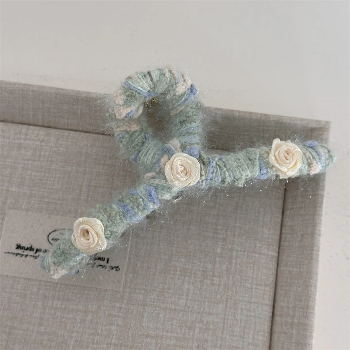 【布丁哈鲁】25年新款福利蓝色清新线圈抓夹25X968