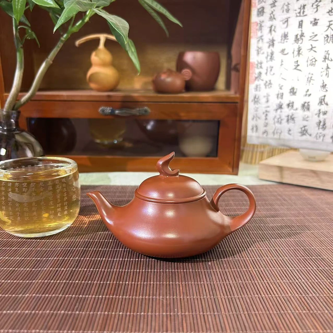 乘风破浪薄胎潮州手拉壶纯手工拉胚原矿全手工茶具红泥小容量