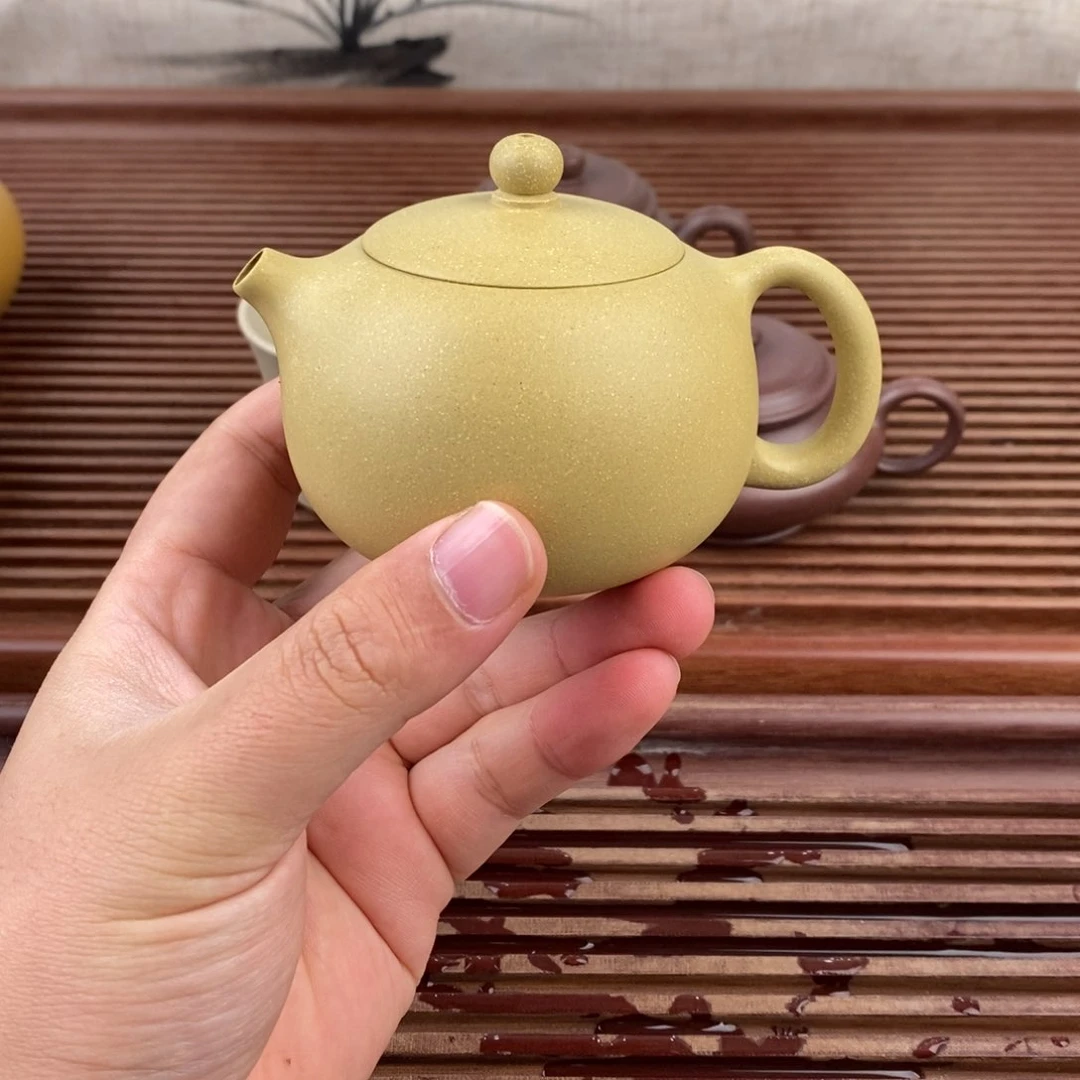 紫砂茶壶180cc梨皮本绿西施