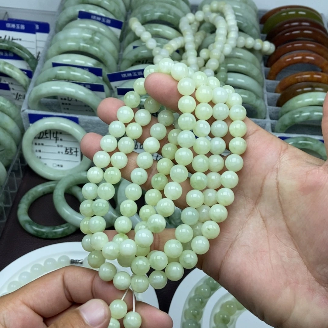 蛇纹石玉未镶嵌手链