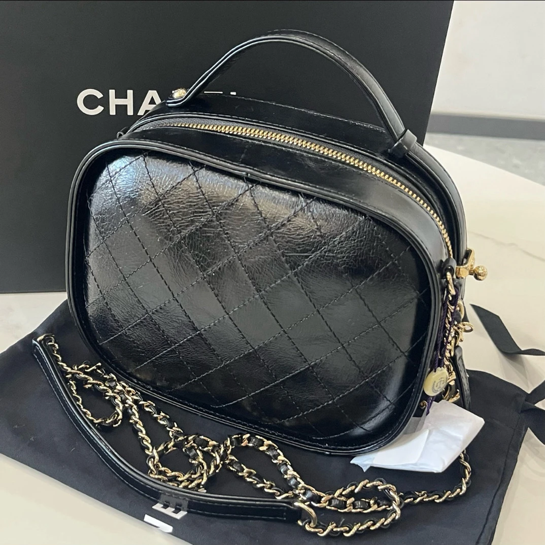 未使用 Chanel/香奈儿 Chanel香奈儿 牛皮手提化妆盒子链条包