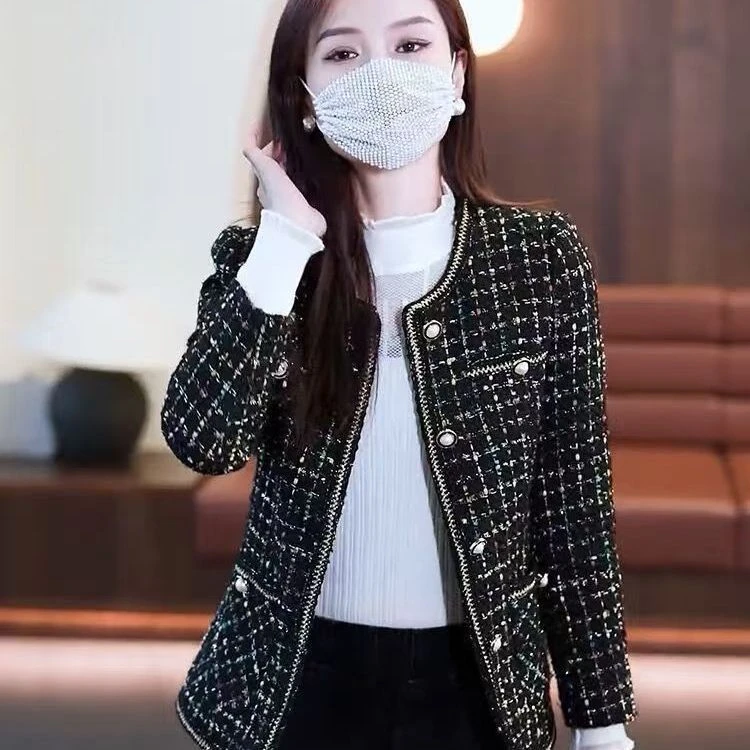 加厚时尚春秋季新款小香风外套新中式百搭外套气质外穿上衣高级