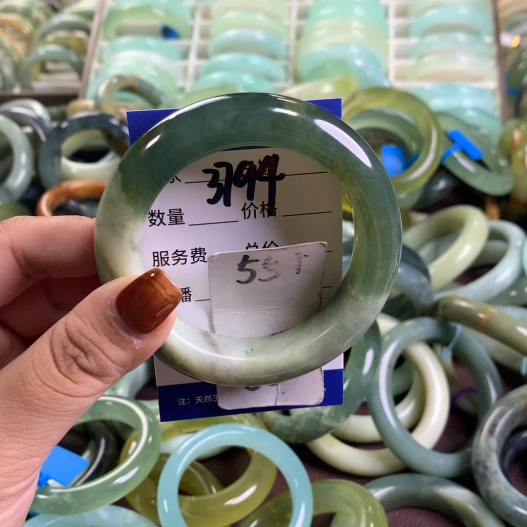 未镶嵌蛇纹石玉手镯3794