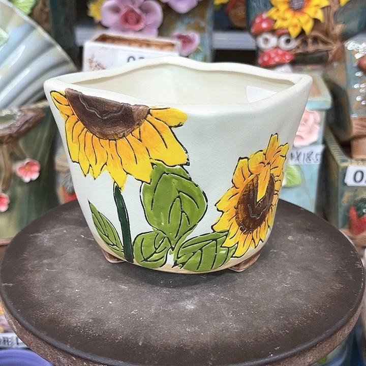 紫砂花盆粗陶材质多肉花盆