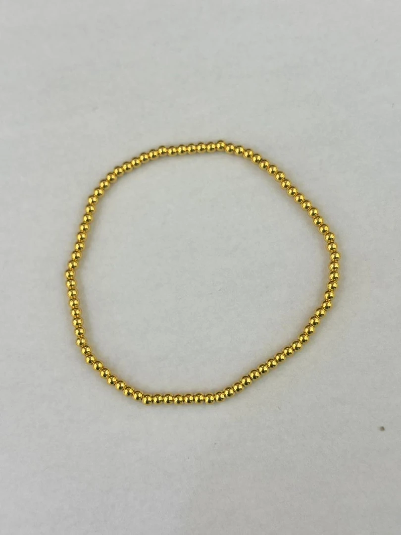 足金卡2光豆手链时尚精致