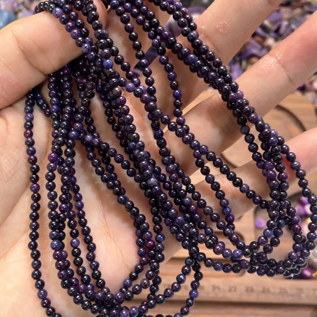 苏纪石（舒俱来）未镶嵌手链老油料小米珠