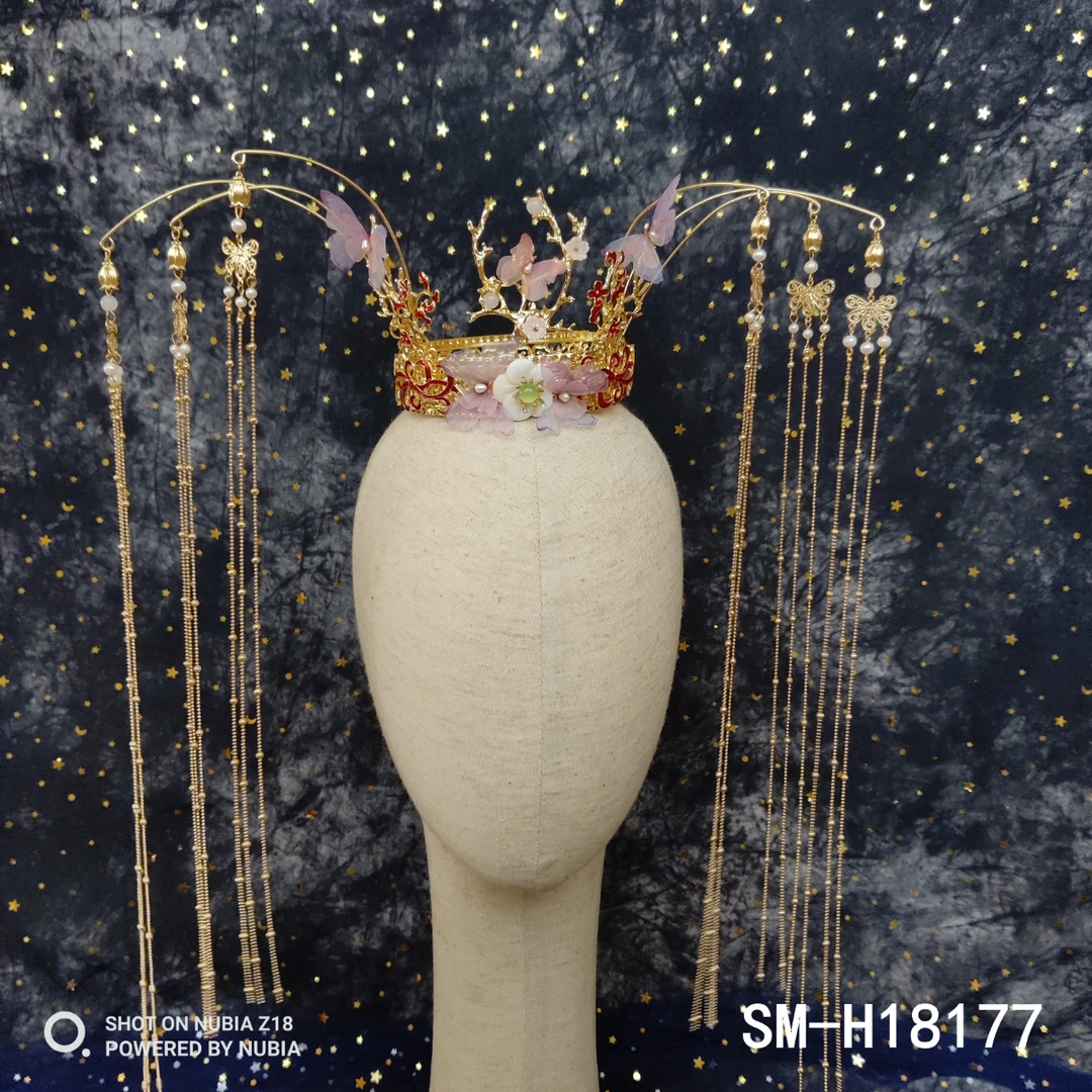 18177铜合金秀禾 非金属硅胶婚庆饰品严选 新娘饰品清库存