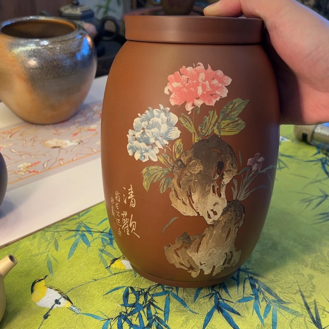 建水紫陶纯手茶罐福利