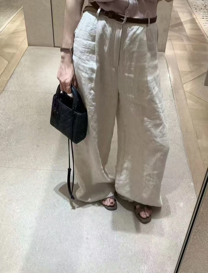 高货爆款~自带松弛感！棉麻阔腿裤女夏季外穿