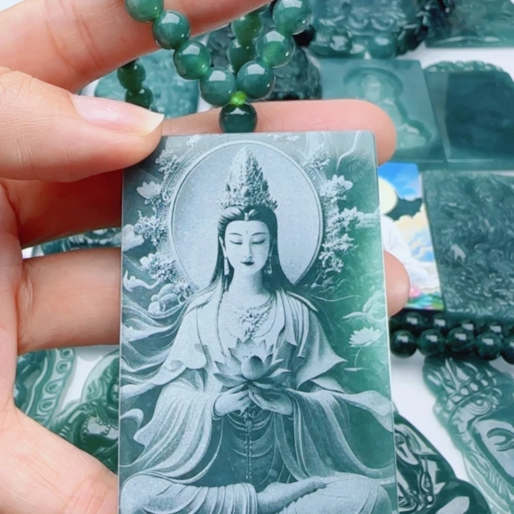 翡翠未镶嵌颈饰多样性发货天然A货翡翠