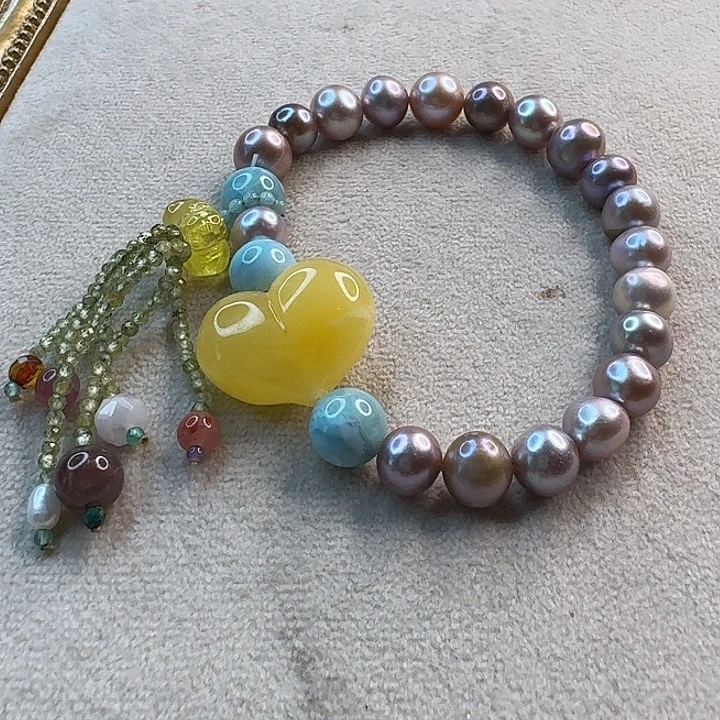 琥珀未镶嵌颈饰琥珀手串