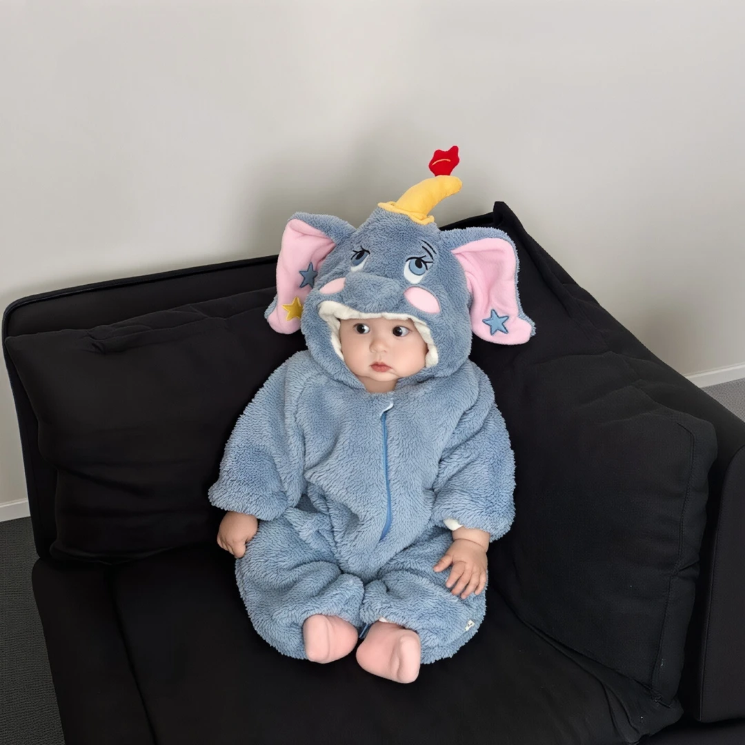 婴儿衣服秋冬款宝宝连体衣冬装2025新款婴幼儿外出服保暖加绒爬服