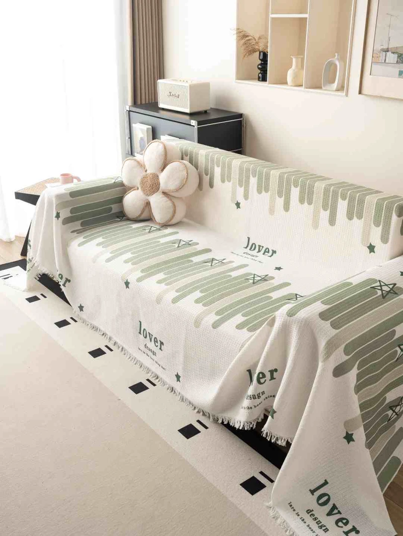 布艺沙发垫简约沙发套罩弹力四季通用型条纹全盖盖布巾