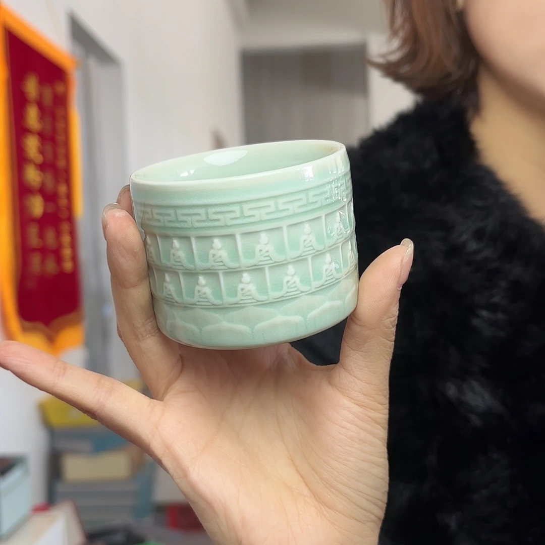 龙泉云间青瓷小米茶器