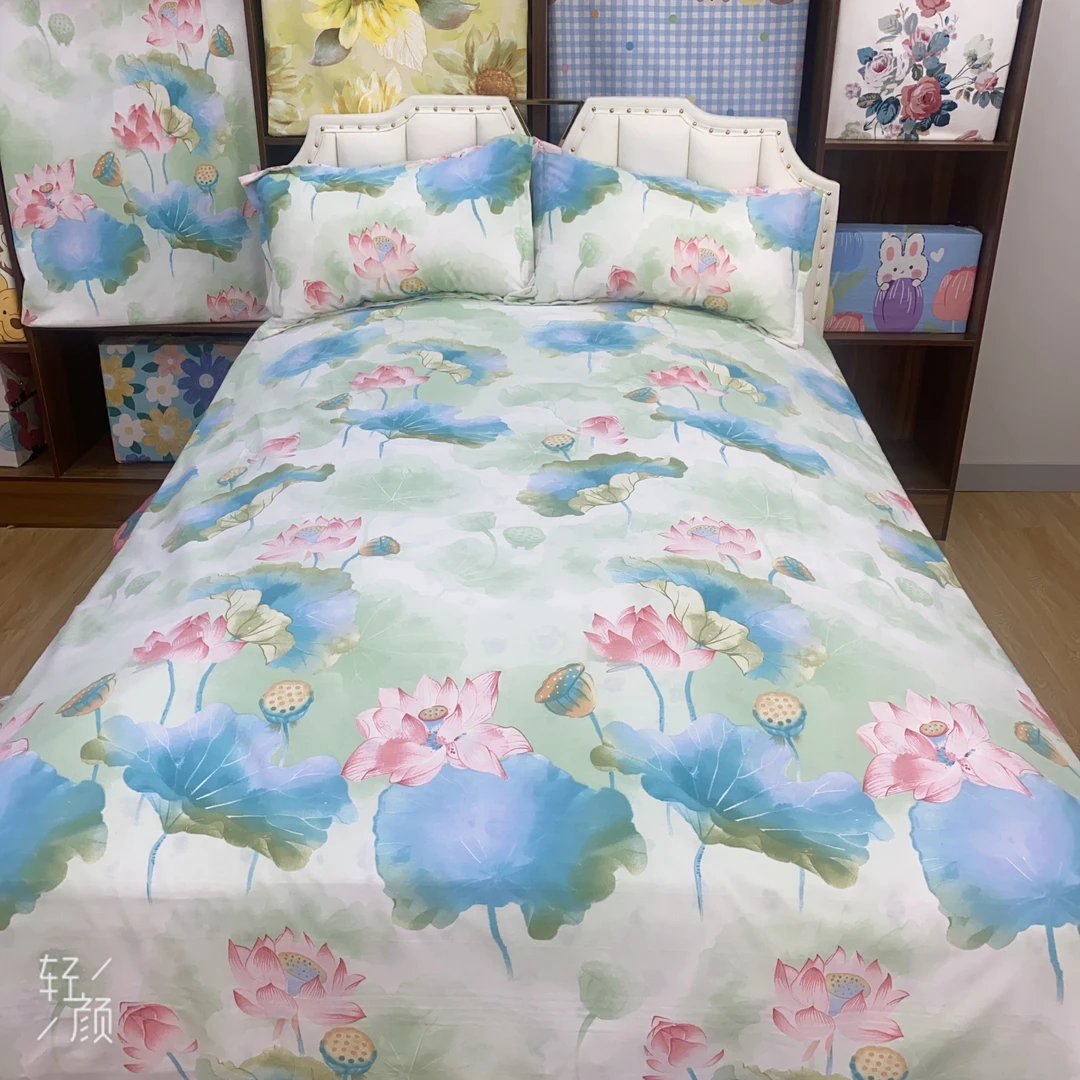【雨荷2米】加厚棉线双人床单亲肤透气耐磨