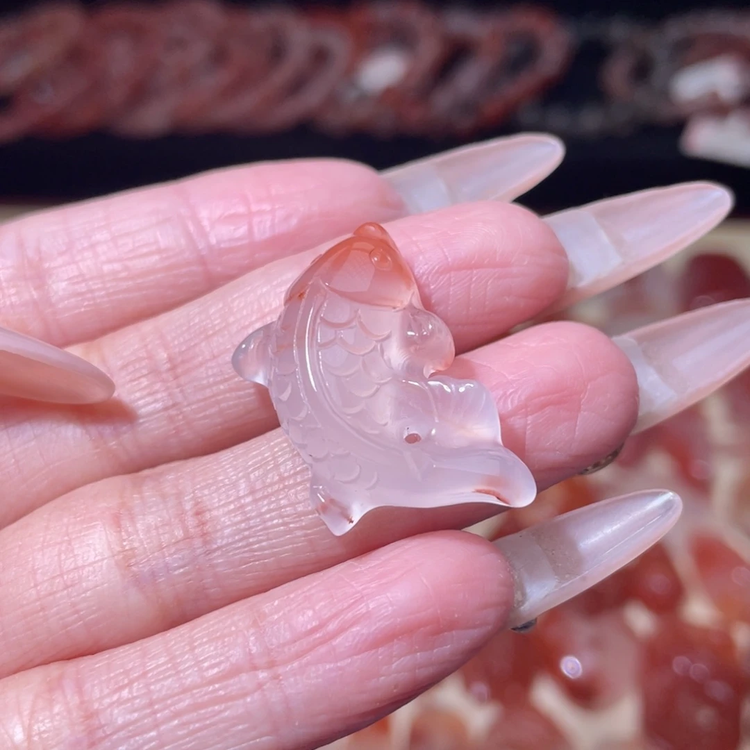 南红玛瑙冰飘配饰锦鲤未镶嵌2079