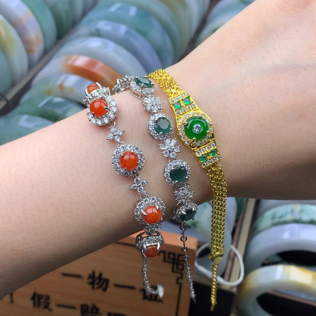 未镶嵌手链翡翠多样性发货发一件