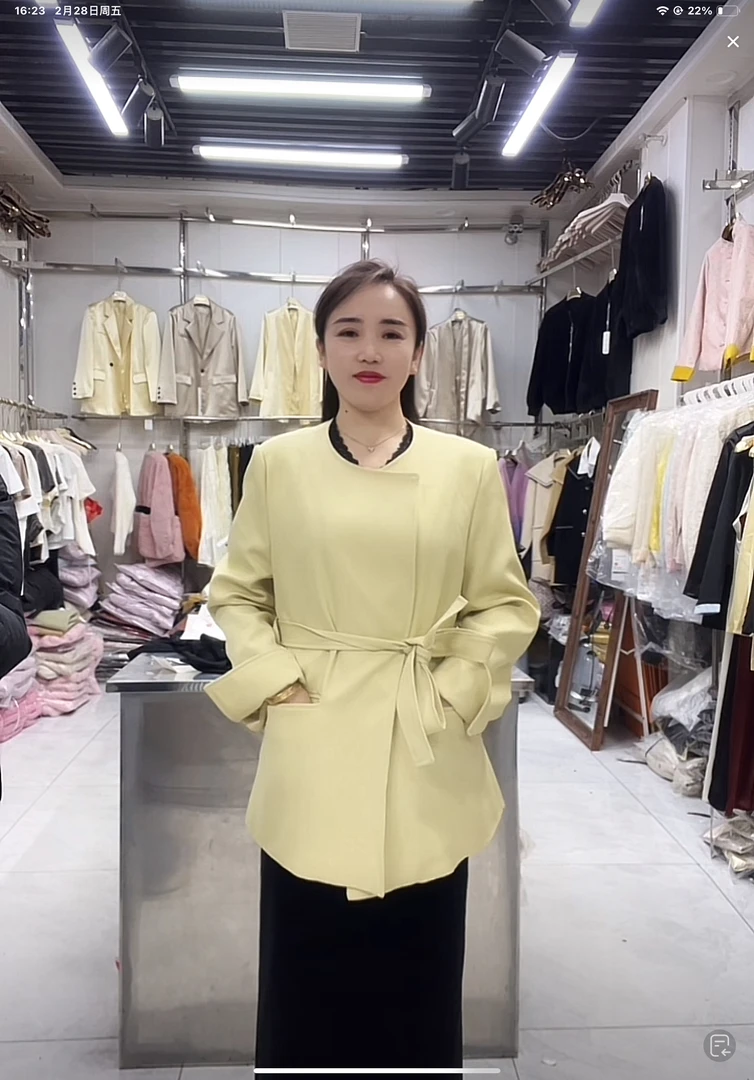 2025春秋新款系带宽松短款风衣气质垂感外套