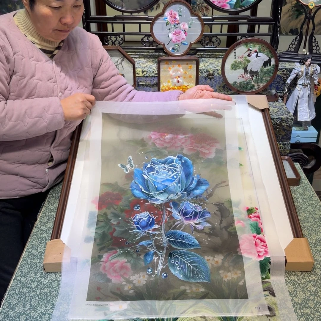 刺绣手工苏绣工艺单面绣片