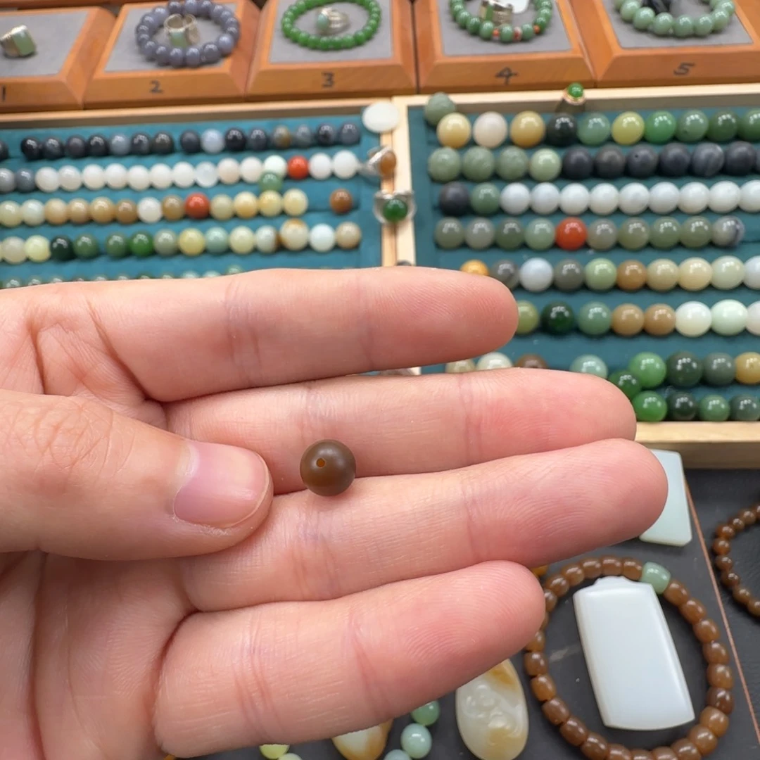 和田玉单珠未镶嵌淮***生