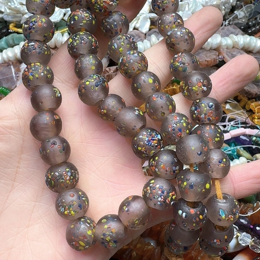 玛瑙/玉髓合金珠宝半成品一条14m尼泊尔来琉璃