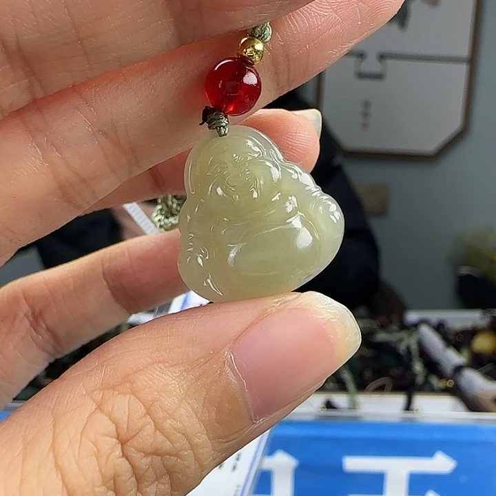 和田玉未镶嵌颈饰20mm