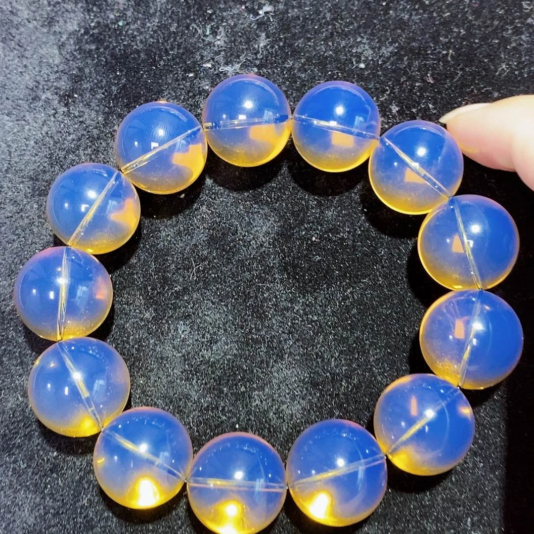 蓝珀未镶嵌珠宝奇石17MM