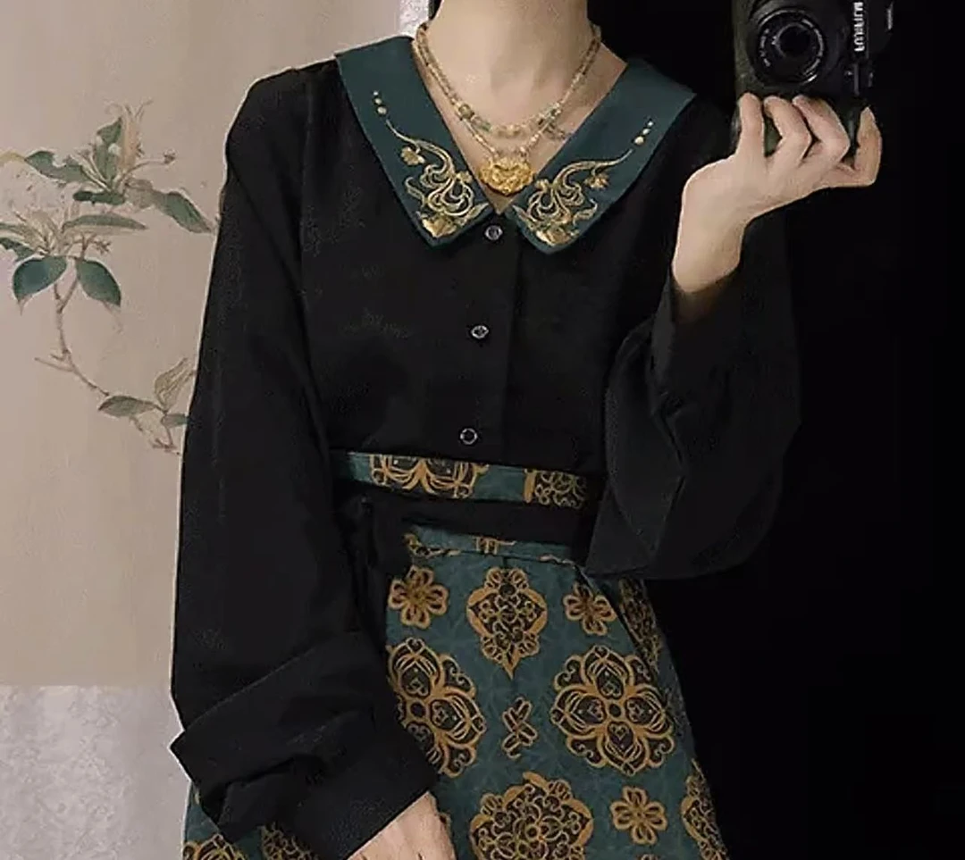 汉韵年原创【暗影团花套装】