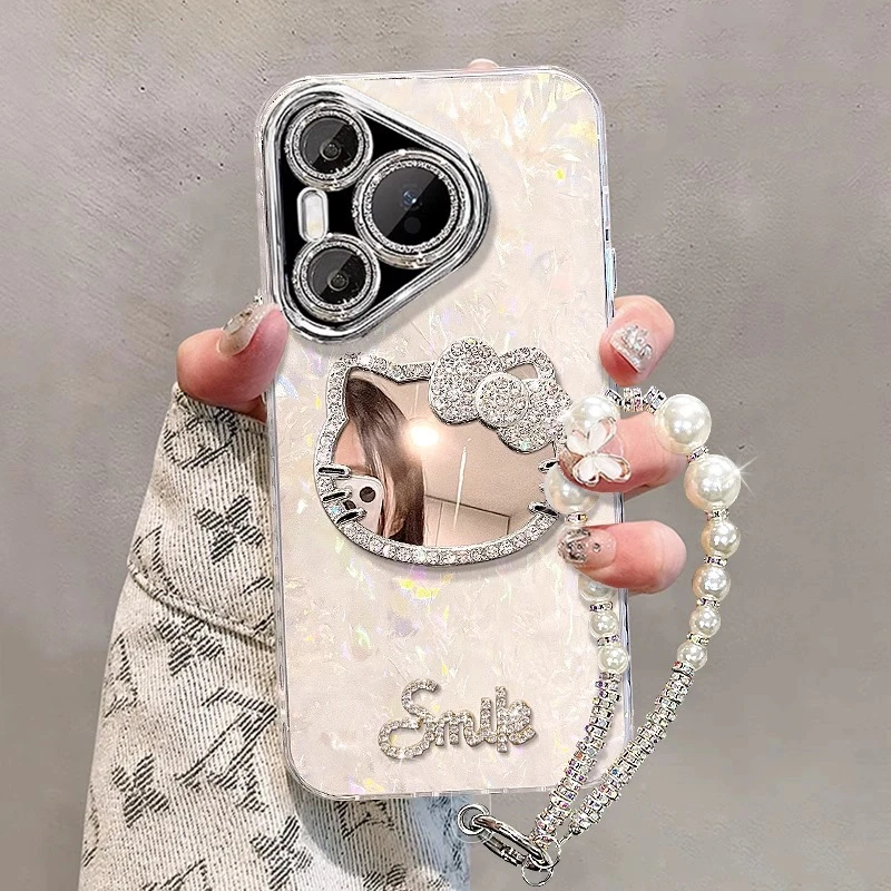 KT猫小镜子适用华为pura80pro手机壳女新款70手机壳华为pura70