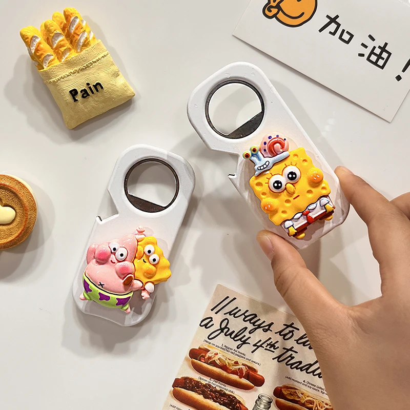 2024新款冰箱贴开瓶器磁吸开瓶盖神器可爱卡通创意家用啤酒起瓶器