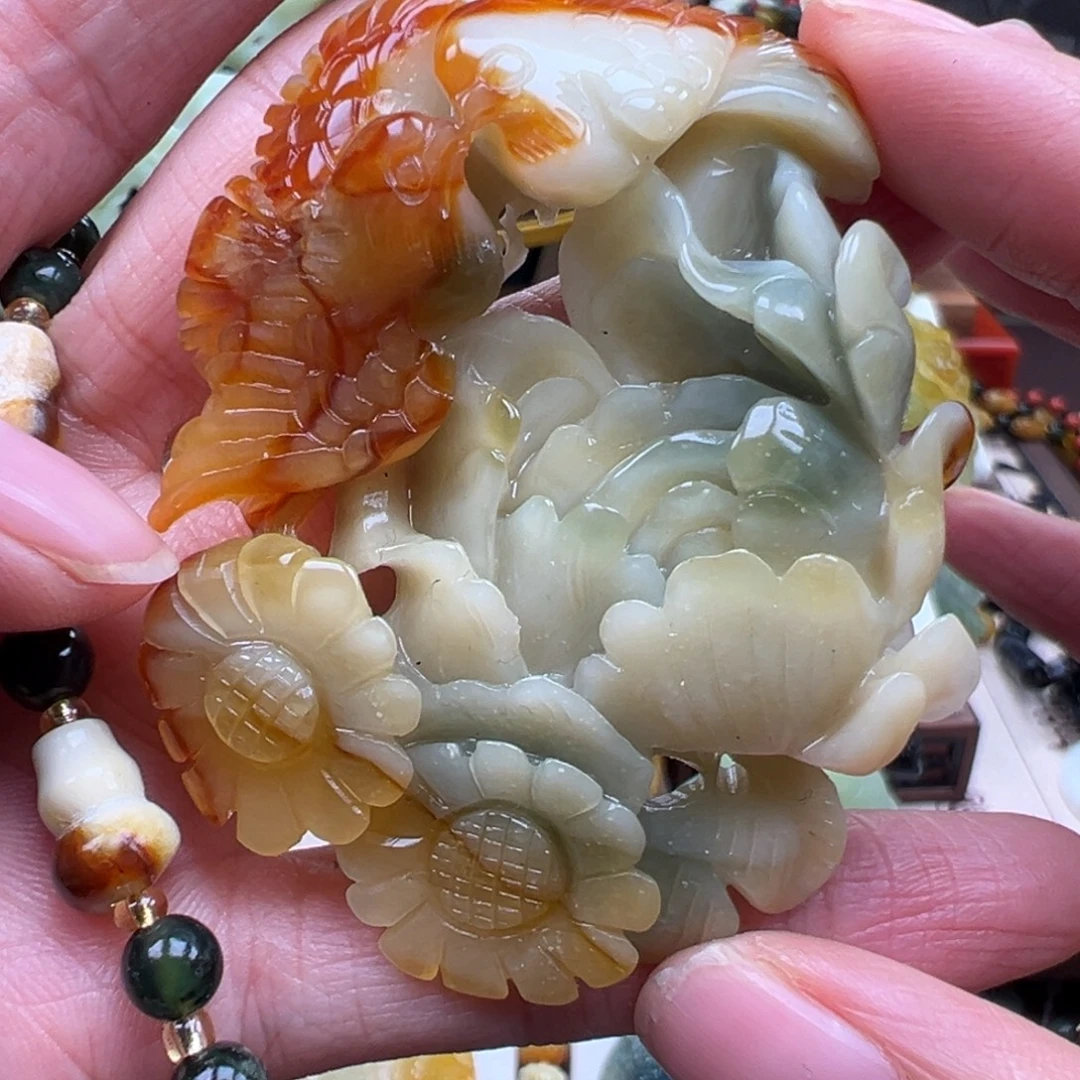 岫玉未镶嵌挂件挂件