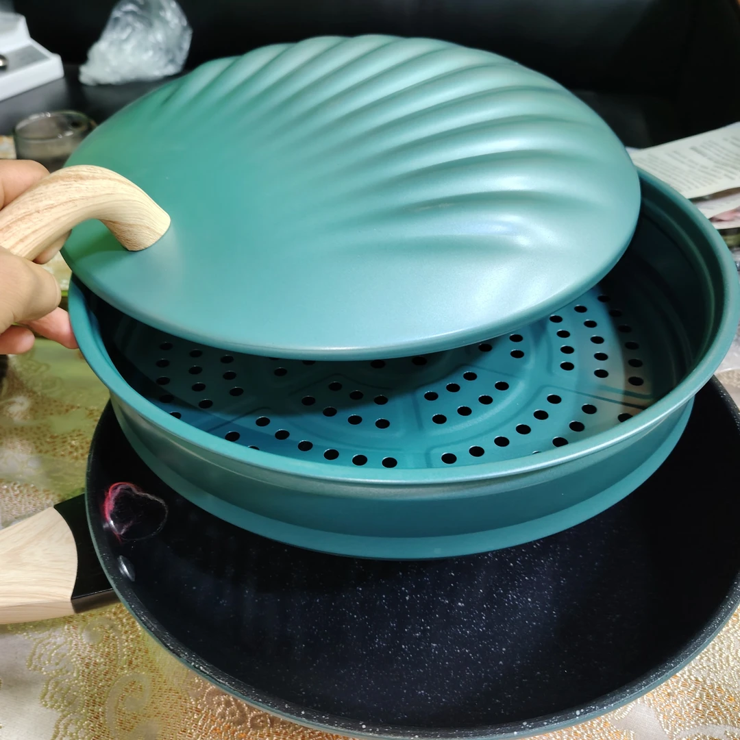 新疆包邮   长柄菜锅蒸锅一体