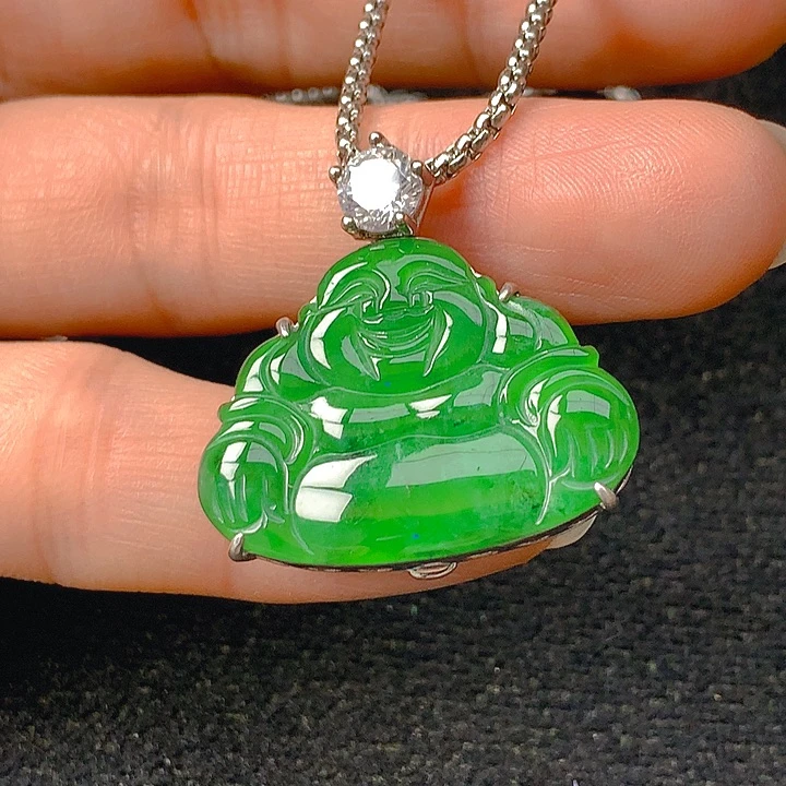 翡翠银S925镶嵌颈饰