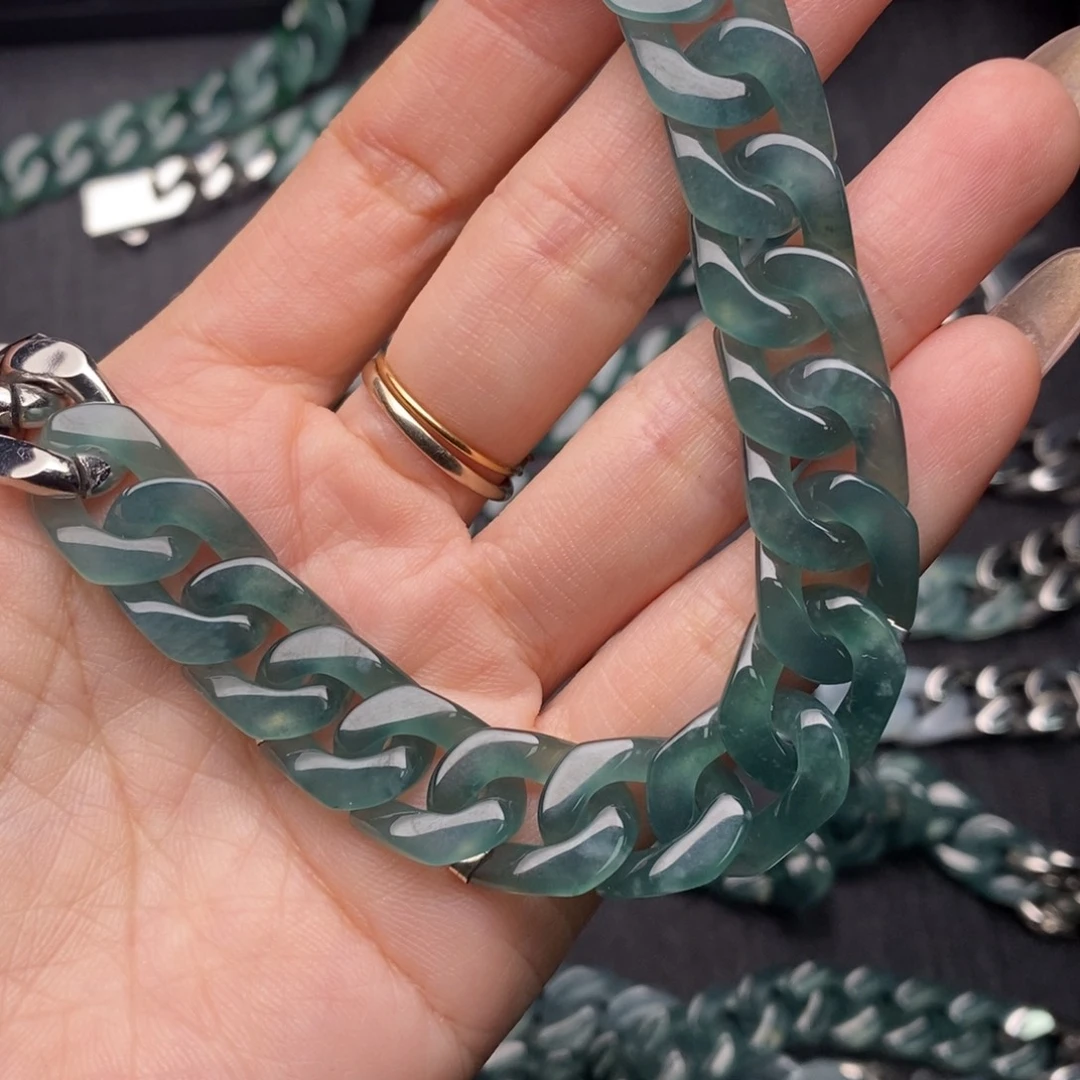 酒***！翡翠未镶嵌手链手链10003