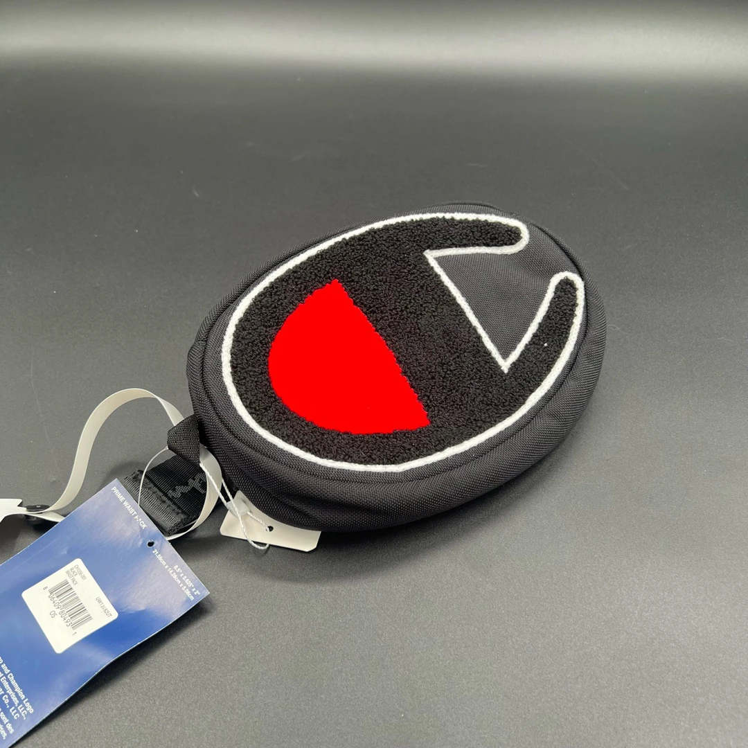 （jp）116 Champion 黑红植绒大C腰包 均码/全新/吊牌